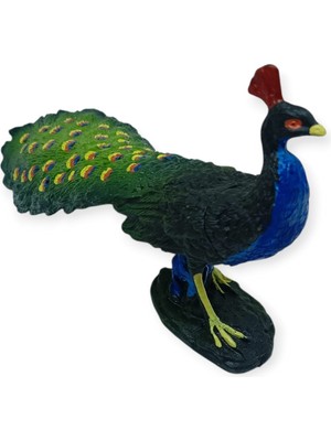 Kuzgun Ticaret Hayvan Figürleri - Kuşlar -18 cm Tavus Kuşu (Lisinya)