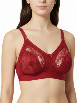 Ebru Toparlayıcı Altı Geniş Lastikli Lez Ara Dantelli Sütyen