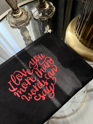 Elissydesign Kanvas Özel Tasarım Clutch Çanta Hediyelik