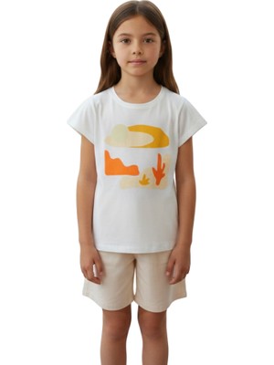 Nk Kids Kız Çocuk T-Shirt Body Arizona Baskılı Regular Fit Esnek Kumaş