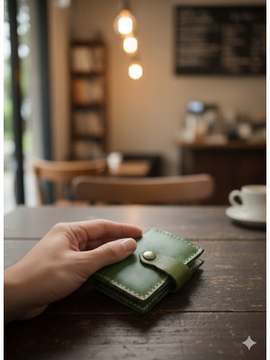 Otohousse Hakiki Deri Akordiyon Cüzdan Kartlık