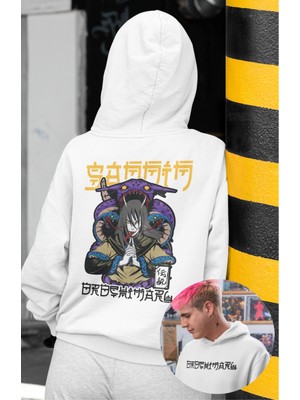 Fuddy Moda Oversize Naruto Orochimaru Sırt Baskılı Kapüşonlu Sweatshirt, Unisex Anime Temalı Hoodie