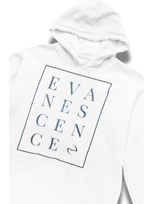 Fuddy Moda Unisex Evanescence Yazılı Kapüşonlu Sweatshirt, Oversize Evanescence Baskılı Hoodie