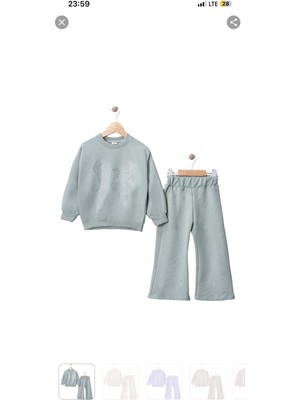 Mini Moda House Taş Baskılı 2 Ip Kız Takım