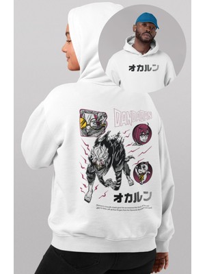 Fuddy Moda Oversize Dandadan Sırt Baskılı Kapüşonlu Sweatshirt, Unisex Anime Temalı Hoodie