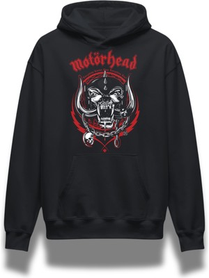 Fuddy Moda Unisex Motörhead Baskılı Kapüşonlu Sweatshirt, Oversize Rock Band Temalı Hoodie