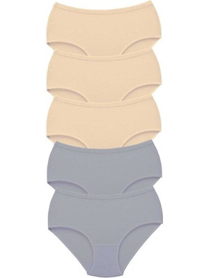 Royaleks 5 Adet Tutku Kadın Yüksek Bel Bato Kalın Lastik Külot S9