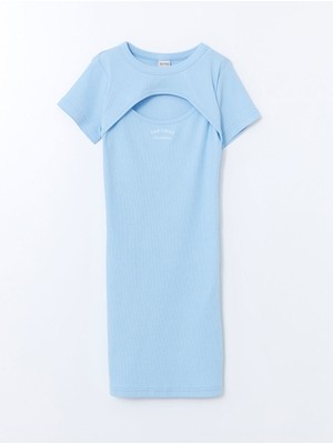 Lc Waikiki Yeni Sezon Bisiklet Yaka Kız Çocuk Elbise