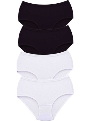 Royaleks 4 Adet Tutku Kadın Yüksek Bel Bato Kalın Lastik Külot S4