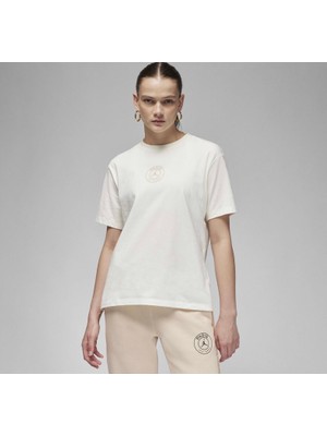 Nike Jordan Paris Saint-Germain Kadın Krem Rengi T-Shirt FN5174-133