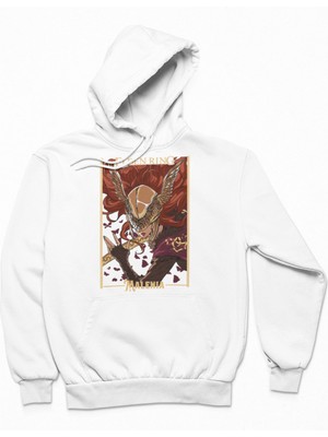 Fuddy Moda Unisex Malenia Baskılı Kapüşonlu Sweatshirt, Oversize Elden Ring Oyun Temalı Hoodie