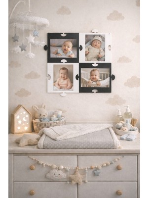 Puzzle Resim Çerçevesi 4 Resimli 10*15 Resim Ici No 32