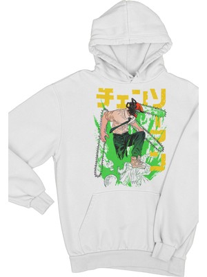 Fuddy Moda Unisex Denji Vers1 Baskılı Kapüşonlu Sweatshirt, Oversize Chainsaw Man Anime Temalı Hoodie