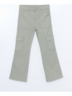 Lc Waikiki Yeni Sezon Beli Ayarlanabilir Lastikli Kız Çocuk Kargo Pantolon