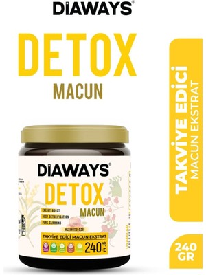 Diaways Bitkisel Kilo Vermeye Yardımcı Detoks Macun L- Carnitine Takviye Edici 240 gr Detoks Macun