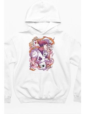 Fuddy Moda Unisex Hxh Hisoka Baskılı Kapüşonlu Sweatshirt, Oversize Hunter x Hunter Anime Temalı Hoodie