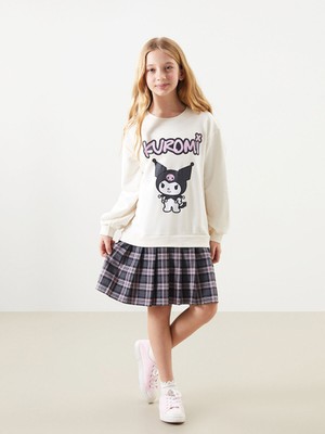 Lc Waikiki Yeni Sezon Bisiklet Yaka Kuromi Baskılı Kız Çocuk Elbise