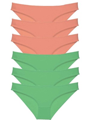 Beruflic 6 Adet Eko Set Likralı Kadın Slip Külot Pudra Fuşya