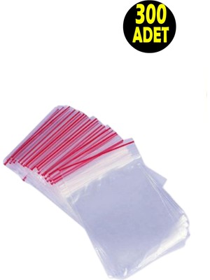 Usin 300 Adet 5*5 cm Kilitli Şeffaf Poşet -Mini Ürün Ambalaj Naylonu Poşeti