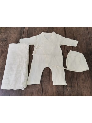 Minik Adımlar 4 Kat Müslin Tulum ve Battaniye