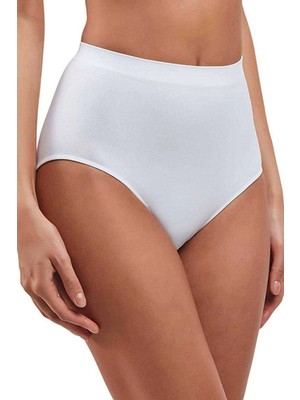 Beruflic Elite Lite Kadın Yüksek Bel Dikişsiz Iz Yapmaz Slip Külot Beyaz 811