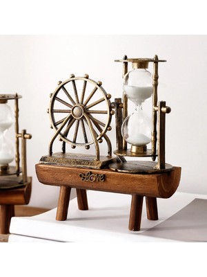 Ttt Dekoratif Dönme Dolap Biblolu Kum Saati