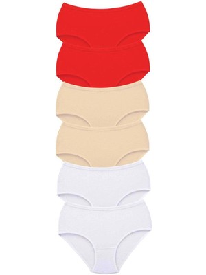 Beruflic 6 Adet Tutku Kadın Yüksek Bel Bato Kalın Lastik Külot S18