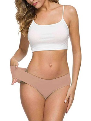 Beruflic Kadın Dikişsiz Lazer Kesim Esnek Iz Yapmayan Külot Ten