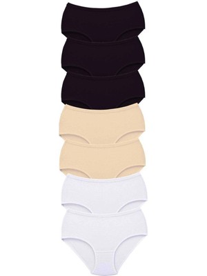 Beruflic 7 Adet Tutku Kadın Yüksek Bel Bato Kalın Lastik Külot S15