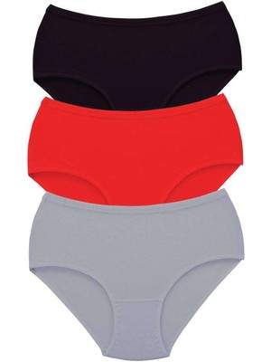 Beruflic 3 Adet Tutku Kadın Yüksek Bel Bato Kalın Lastik Külot S2