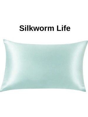 Mint Renkli % 100 Saf Ipek  Yastık Kılıfı