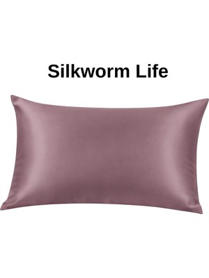 Gül Rengi % 100 Ipek Yastık Kılıfı