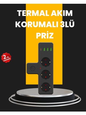 Ev ve Ofis Için Akıllı Çoklu Priz 7 Girişli