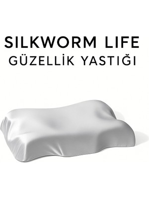 % 100 Ipek Yastık Kılıfı Hediyeli -Silkwormlife Visco Güzellik Yastığı – Yüz Kırışıklık Karşıtı, Boyun ve Omurga Destekli