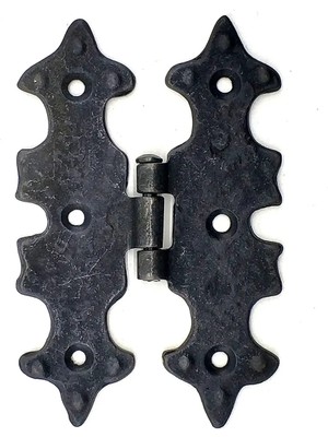 Antika Tarz Dekoratif Pirinç Lale Menteşe  104X77 Mm, Oksit