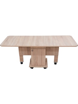 Armes Ev Concept Çok Amaçlı Tekerlekli Katlanır Masa - Yer Kaplamayan Akıllı Kelebek Masa