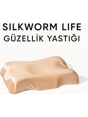 % 100 Ipek Yastık Kılıfı Hediyeli -Silkwormlife Visco Güzellik Yastığı – Yüz Kırışıklık Karşıtı, Boyun ve Omurga Destekli