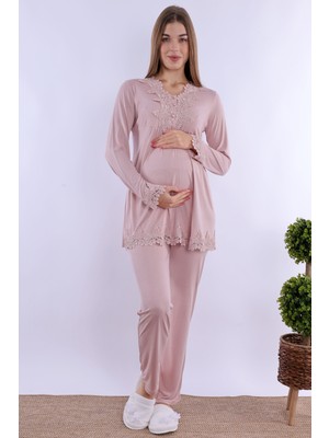 Carpediem Gül Kurusu Hamile Lohusa Pijama Takımı