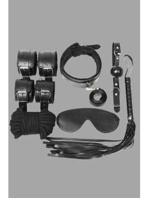 Mulvxbrf BRF02 Kol Bacak Ip Maske Kelepce Ağız Topu Kople Deri Set 700918 (Mulvix)