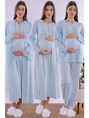 Mecit Mavi Hamile Lohusa Set