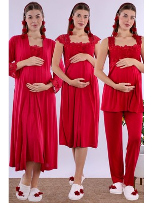 Effortt Vişne Hamile Lohusa Set