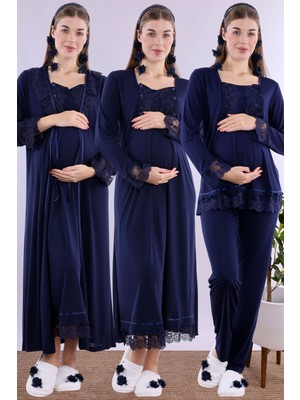 Effortt Lacivert Hamile Lohusa Set