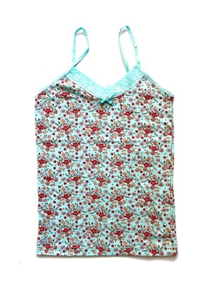 Beruflic Kadın Askılı Desenli Atlet Dantelli Empirme Pamuklu Penye D5