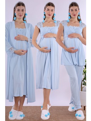 Effortt Mavi Hamile Lohusa Set