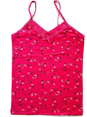 Beruflic Kadın Askılı Desenli Atlet Dantelli Empirme Pamuklu Penye D3