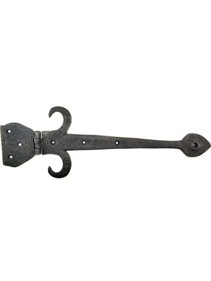 Antika Tarz Dekoratif Pirinç Kuyruklu Çanak Menteşe  137X390 Mm, Oksit