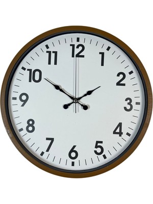 ForWhat Büro Ev Ofis Hediyesi Için 36CM Kahverengi Tarz Dekor Duvar Saati