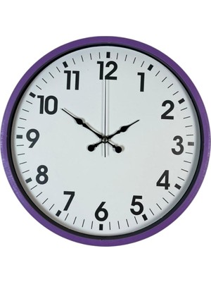 ForWhat Büro Ev Ofis Hediyesi Için 36CM Mor Tarz Dekor Duvar Saati