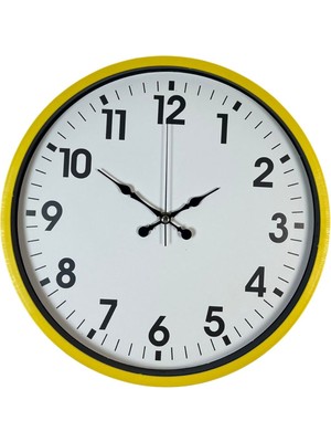 ForWhat Büro Ev Ofis Hediyesi Için 36CM Sarı Tarz Dekor Duvar Saati