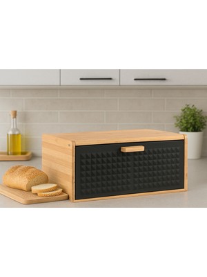 Arow Wılda Bambu Ekmek Saklama Kutusu / Ekmek Dolabı (34X20)